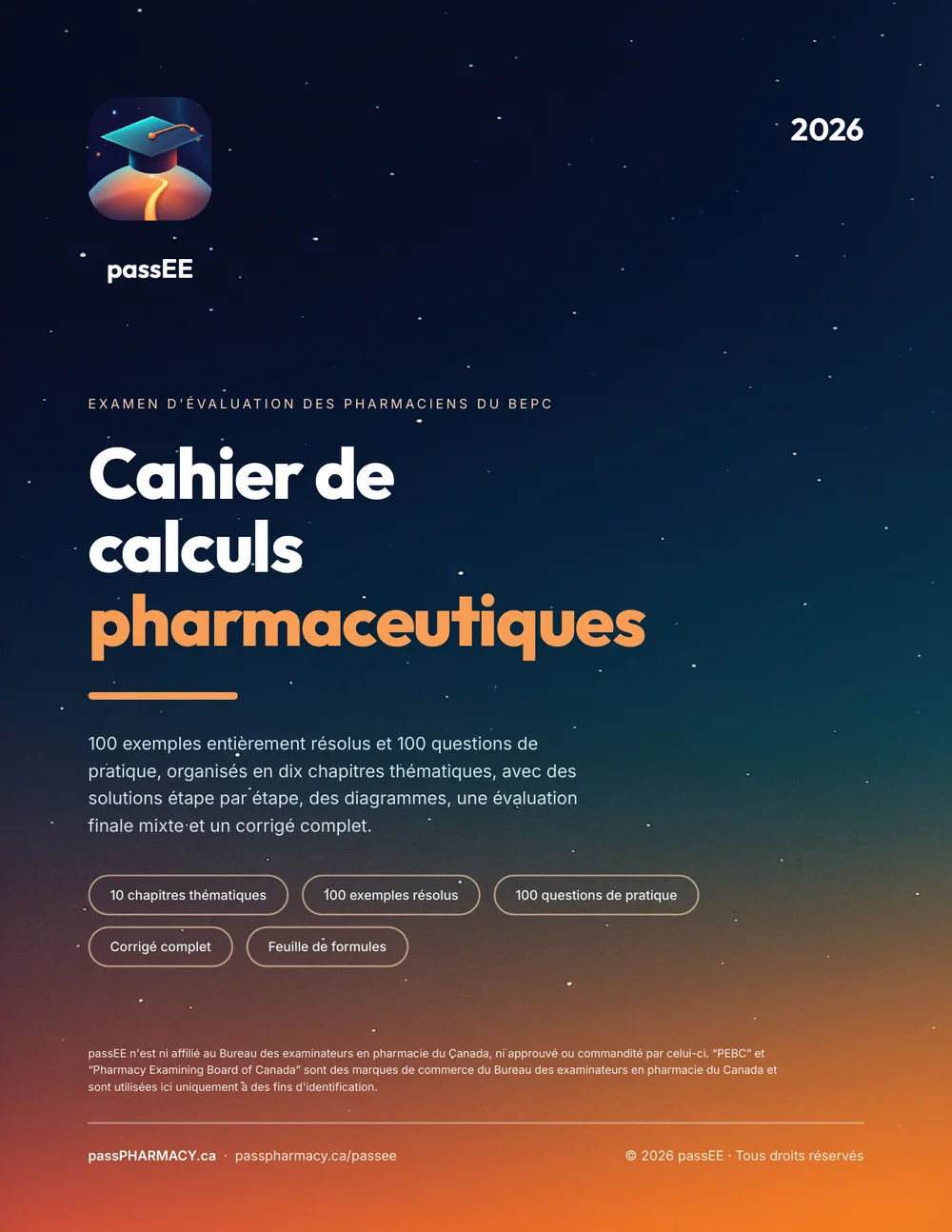 Le cahier de calculs pharmaceutiques passEE — couverture